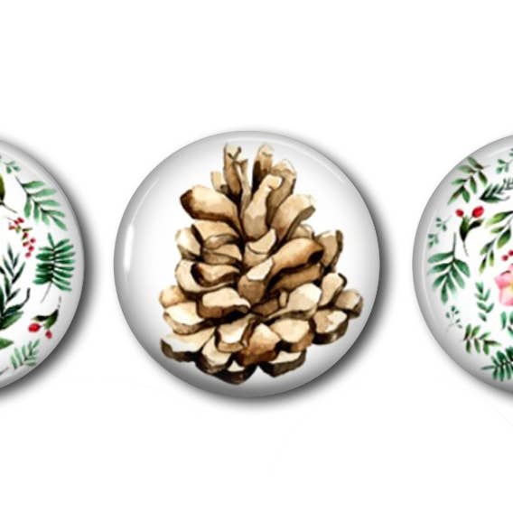 Christmas Holiday Pine Cone Floral Greenery - Set of 3 for wholesale by Say It in A Snap Jewelry