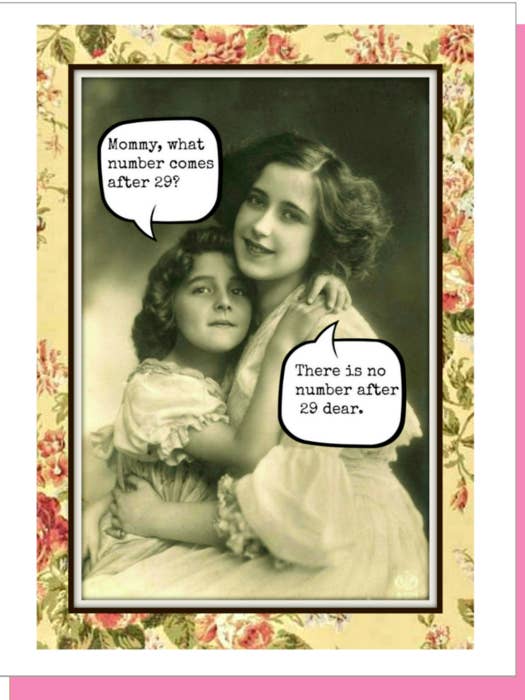 After 29 Birthday Greeting Card for wholesale by Ümlaut Brooklyn