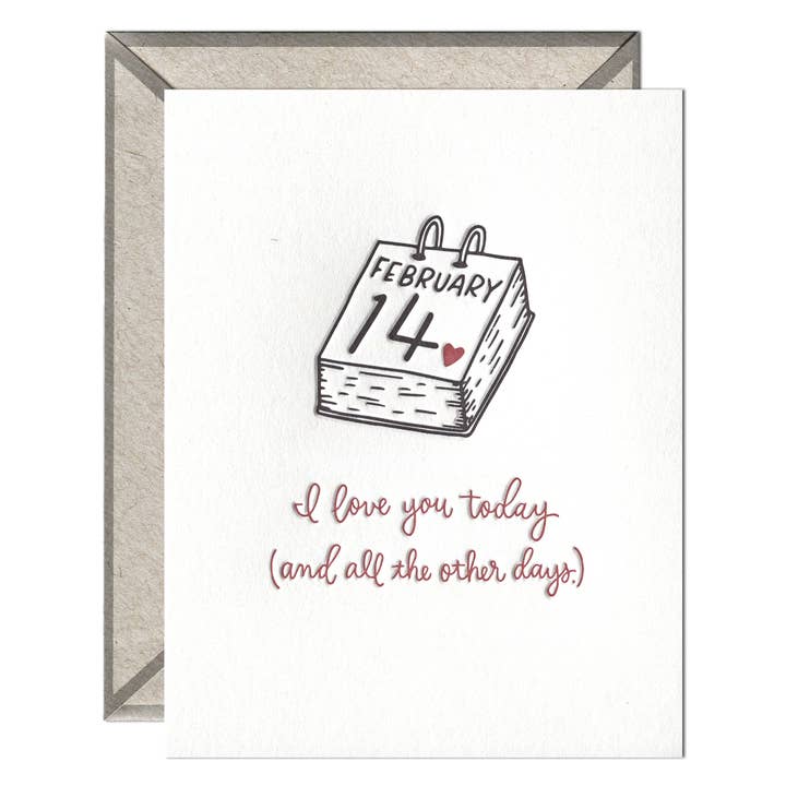 INK MEETS PAPER - Vendita all'ingrosso Biglietti per San Valentino - Today and All Other Days - Biglietto di San Valentino