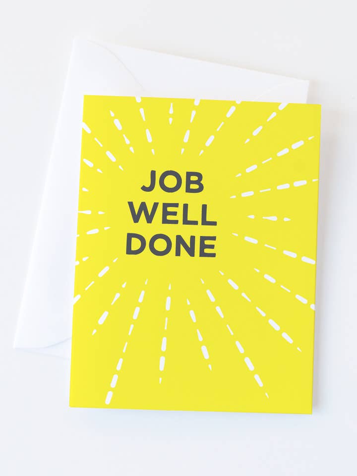 Job Well Done card | celebration greeting card for wholesale by Graphic Anthology Greeting Cards