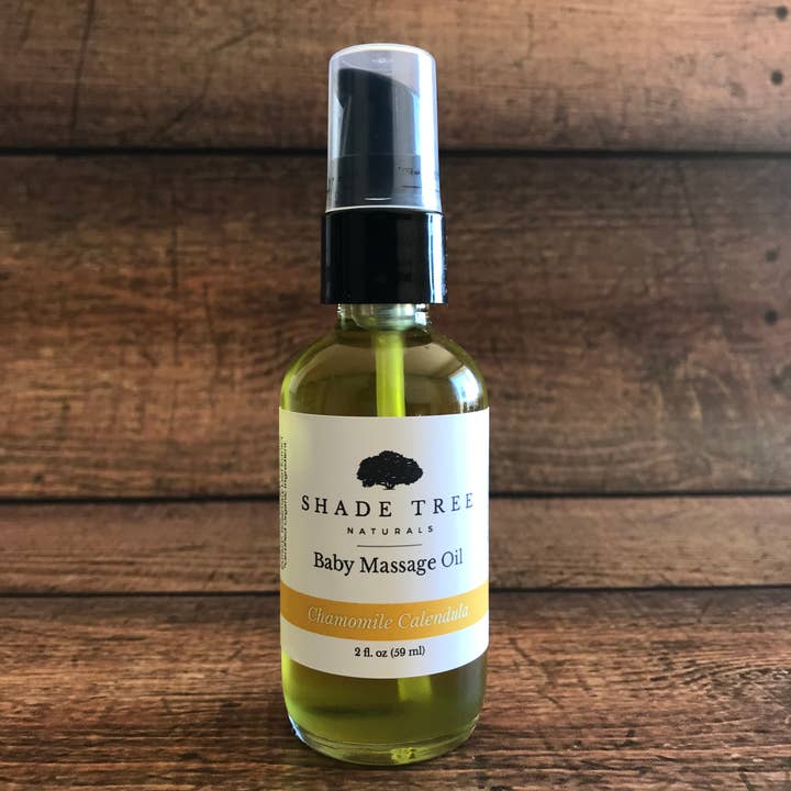 Camomilla Calendula Baby Massaggio Olio per la vendita all'ingrosso da parte di Shade Tree Naturals