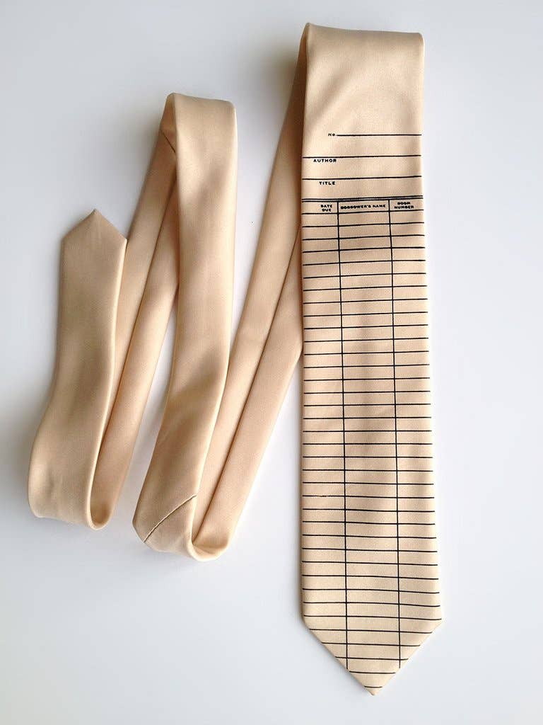 Cyberoptix Tie Lab - Wholesale Necktie - Men's - Library Due Date Due Card Necktie3