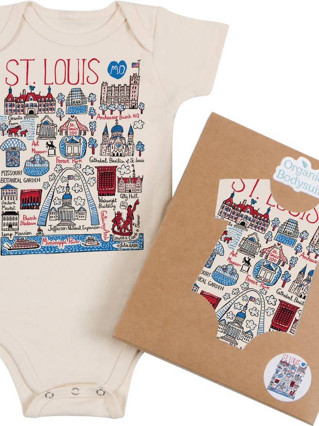 St Louis Boutique Map Art Infant & Toddler for wholesale by Morado Designs