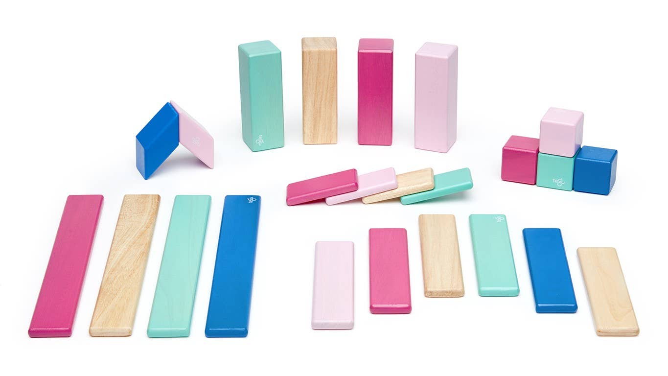 Tegu - Wholesale Building Set - Kids - 24 Piece Magnetic Wooden Block Set16