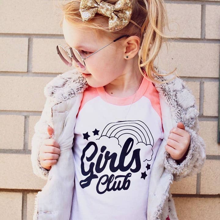 Youth Girls Club Raglan Tee for wholesale by NICKY + STELLA