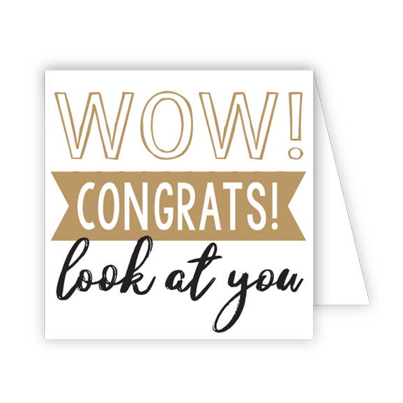 Wow Congrats Look at You Enclosure Card for wholesale by RosanneBeck Collections