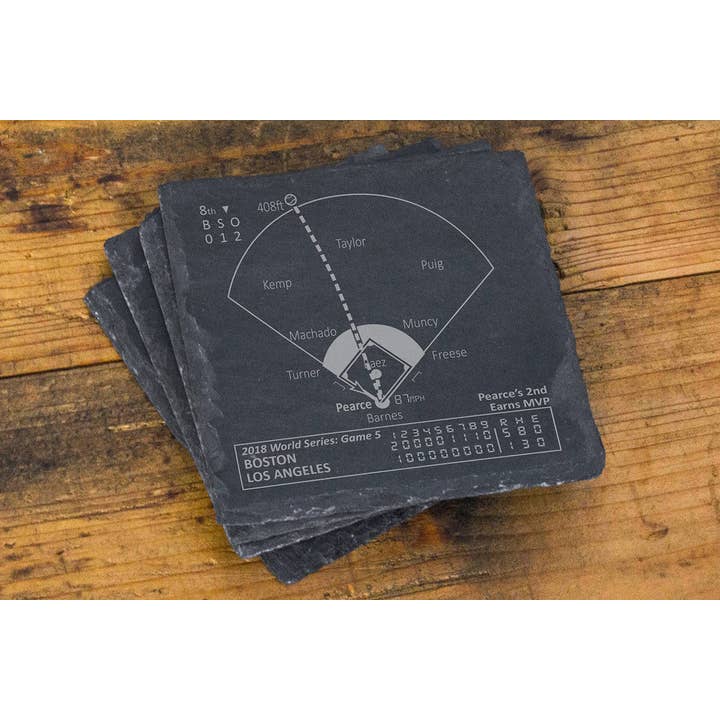 Største Red Sox moderne skuespil: Skiferunderlag (Sæt af 4) for engroshandel hos Playbook Products