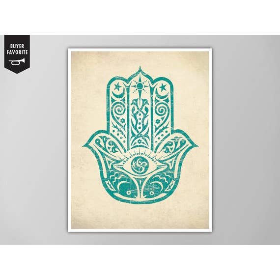 8” x 10” Hamsa Hand Art Print for wholesale by The National Anthem