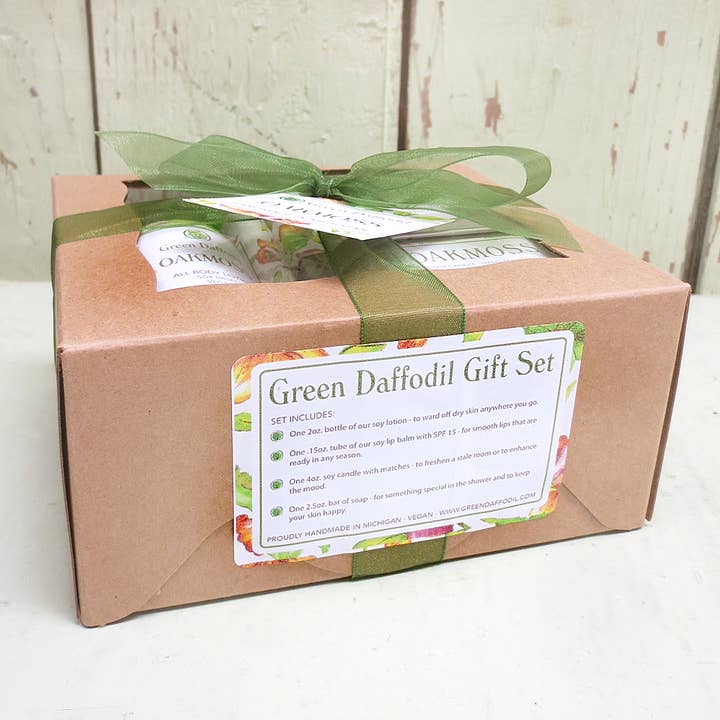 Green Daffodil Bath & Body - Wholesale Bath & Body Set - Spa Day Boxed Gift Set2
