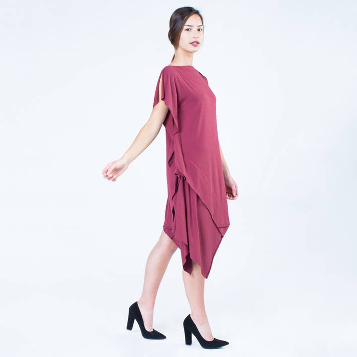 Wine Elyse Dress for wholesale by HIIDE