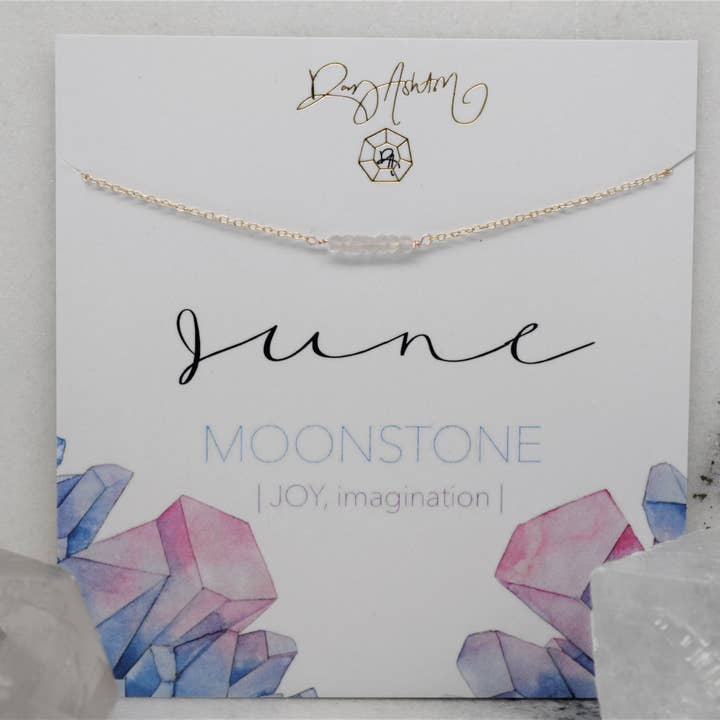 Moonstone Bar Necklace - June for wholesale by Rory Ashton Jewelry