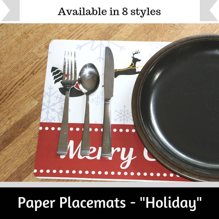 Papper bordstabletter: ”Holiday” för wholesale av The Bedford Life