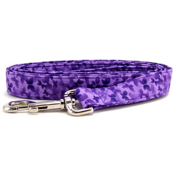 Laisse pour chien Purple Butterflies pour la vente par K9 Bytes, Inc.