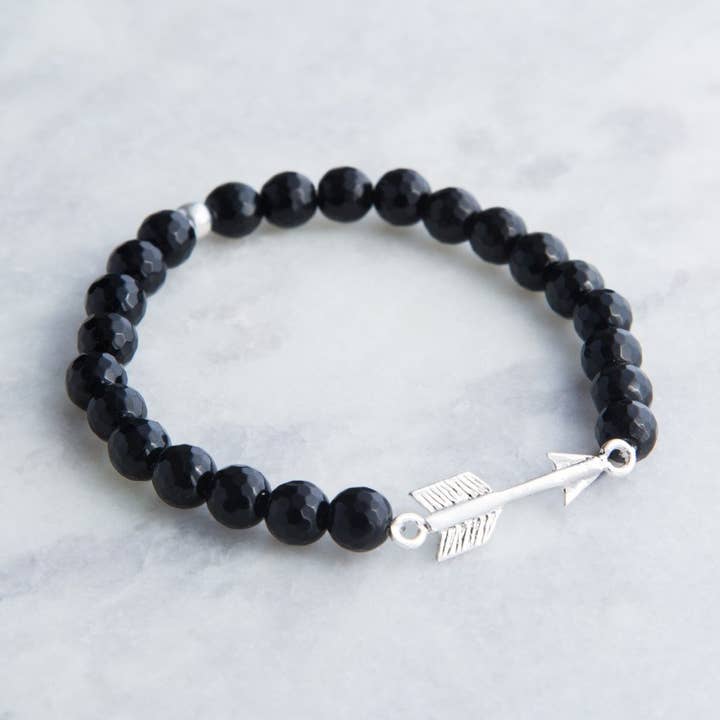 Bird + Stone - Wholesale Charm/Dangle Bracelet - Onyx Arrow Bracelet0