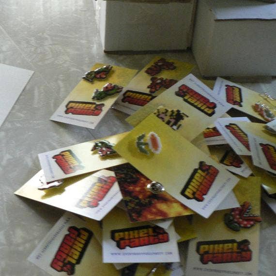 Dr Mario Cufflinks for wholesale by 8-Bit Zero