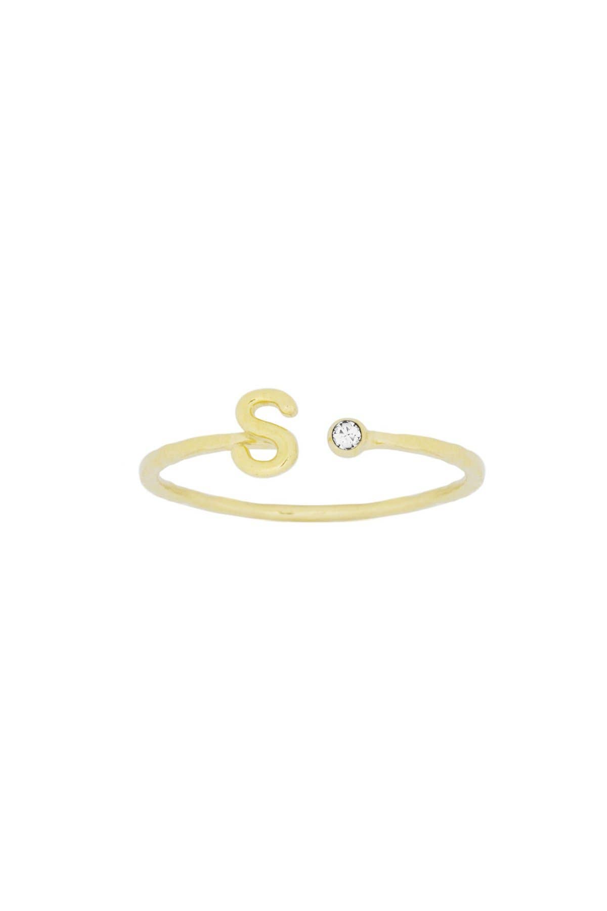 Katie Dean - Wholesale Band/Stacked Ring - 18K Gold Plated, Size 7 Initial Ring9