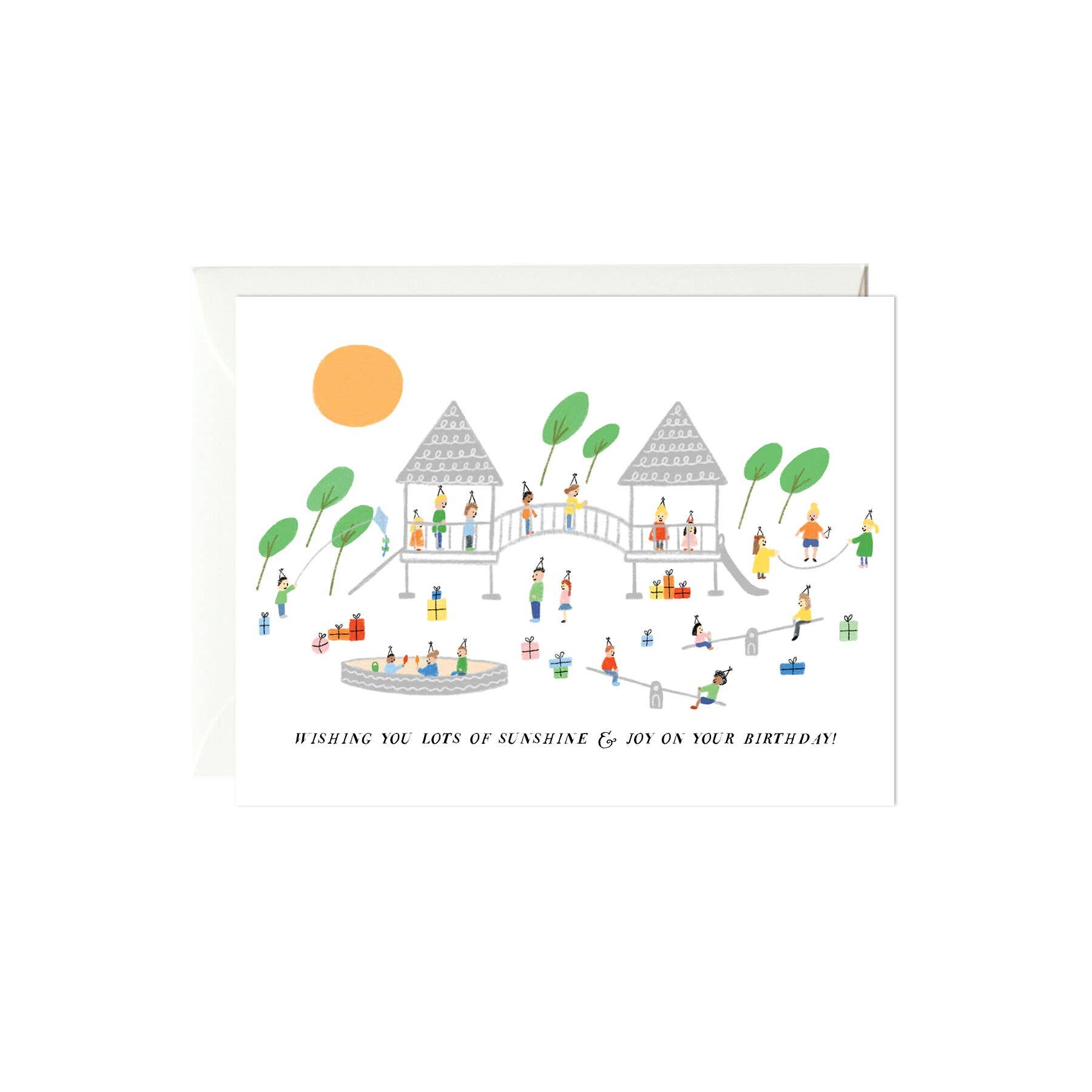 Paula & Waffle - Wholesale Birthday Card - Playground Birthday Party Card0