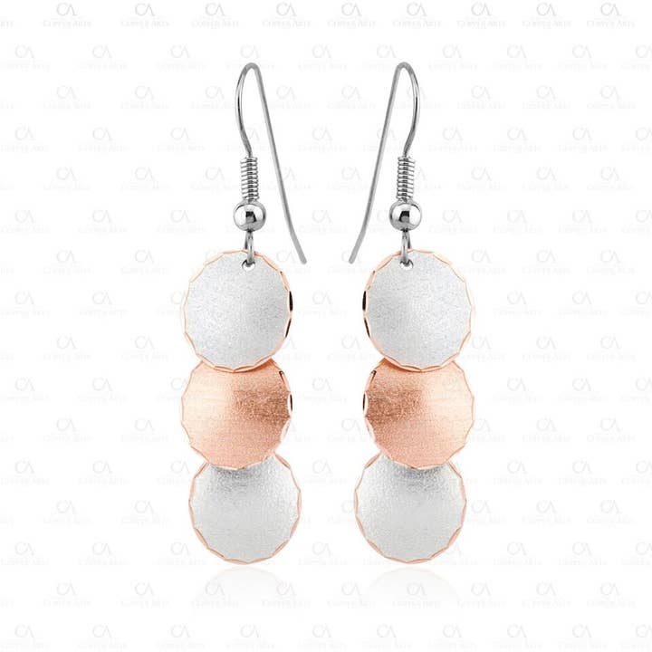 COPPER ARTS INC. - Wholesale Dangle Earrings - SV 14 Plain Designs Earrings1