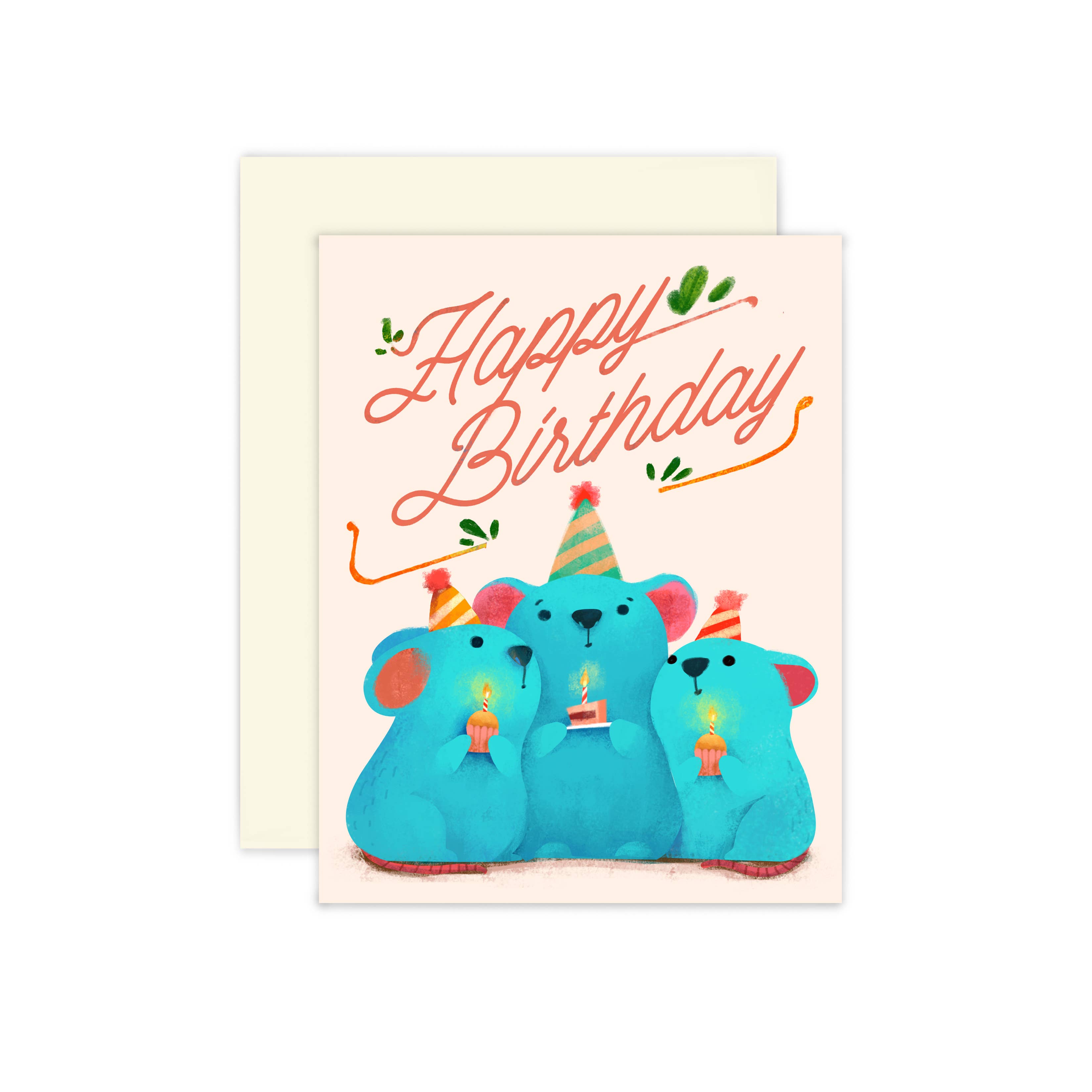 The Little Red House - Wholesale Birthday Card - Mouse Birthday Card