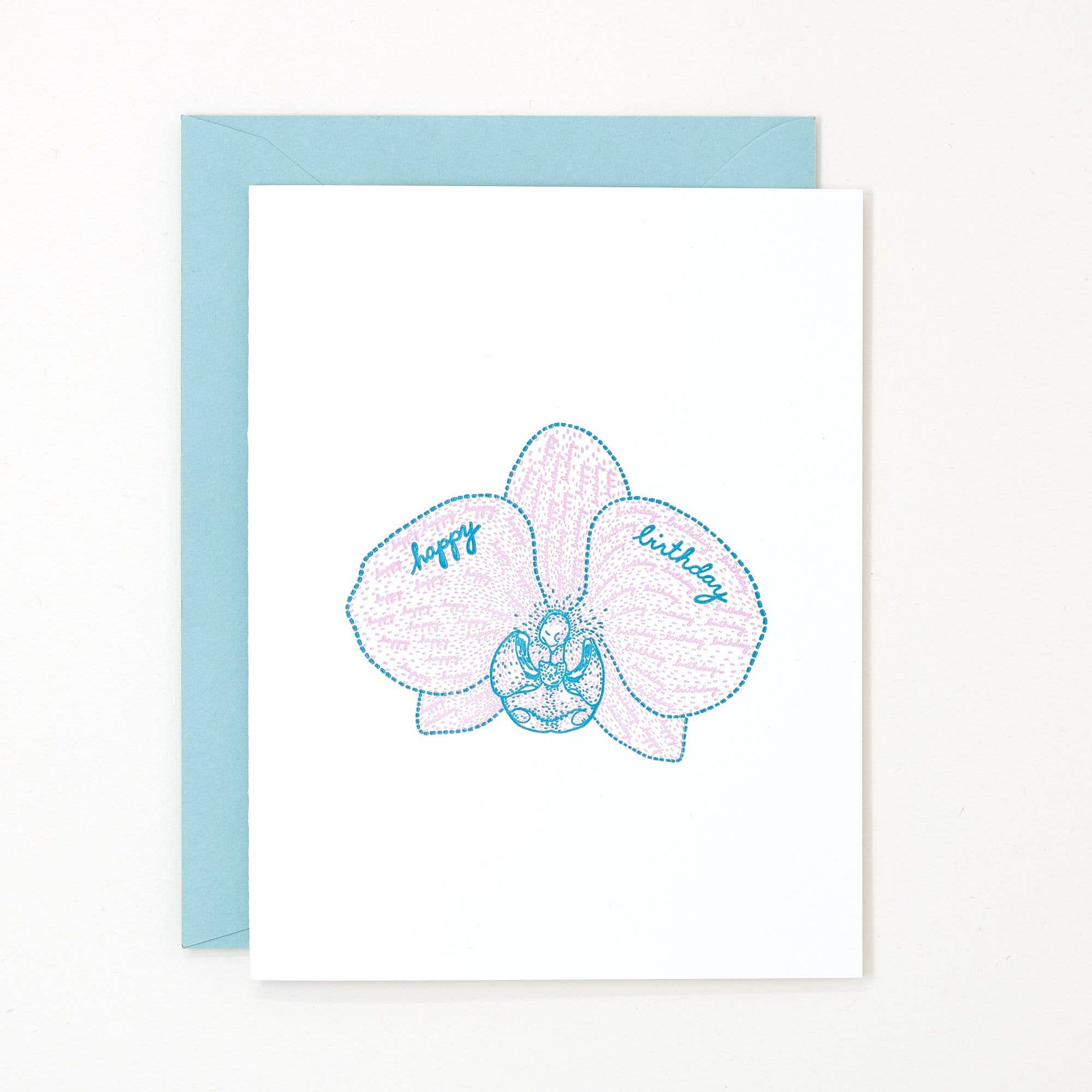 Helen Edna - Wholesale Birthday Card - Birthday Orchid - Spring Greeting Card0