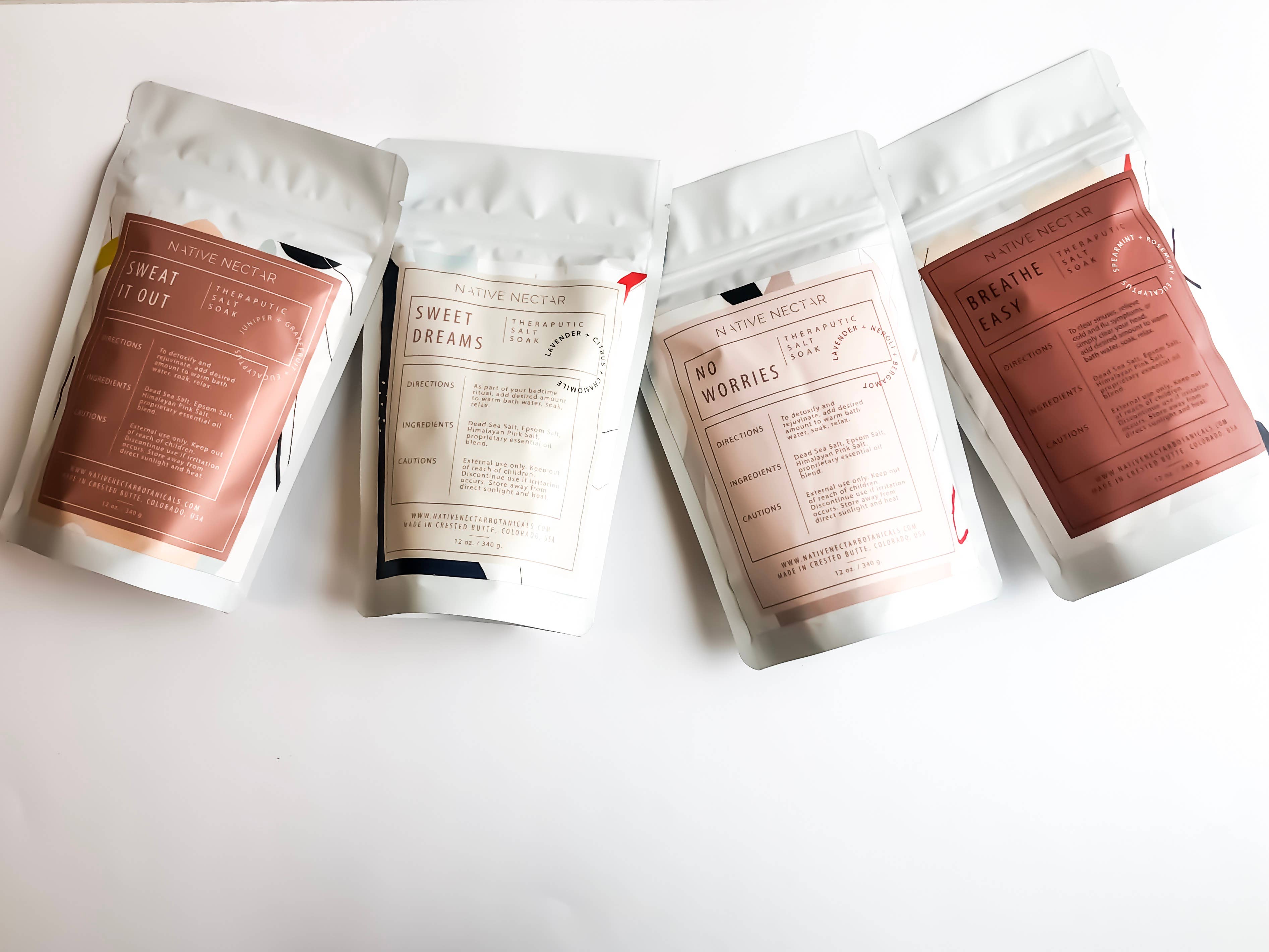 Native Nectar Botanicals - Wholesale Bath Soak/Milk - No Worries Salt Soak 340g3