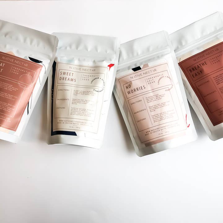 Native Nectar Botanicals - Wholesale Bath Soak/Milk - Breathe Easy Salt Soak 340g3