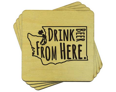 Torched Products - Wholesale Coasters - Drink Beer From Here Coasters | Set of 4 Beer Coasters51