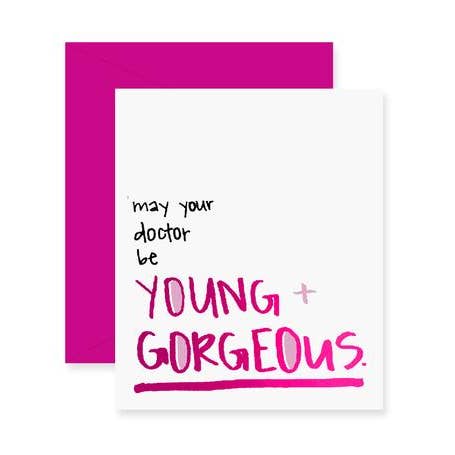 Young & Gorgeous Greeting Card (Foil) for wholesale by Fresh Out of Ink