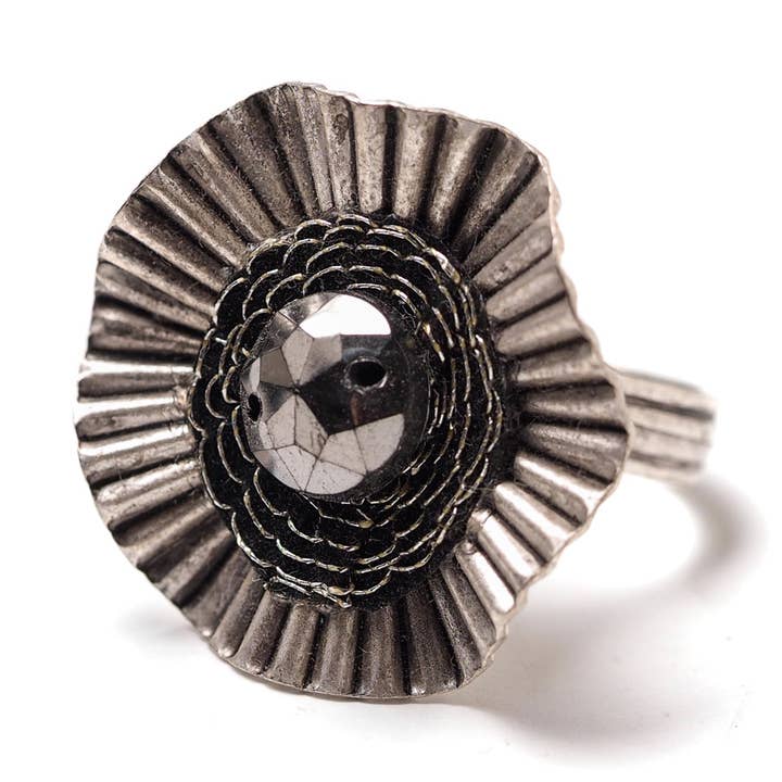 Elements Jill Schwartz - Wholesale Cocktail/Statement Ring - Queen Silver Ring