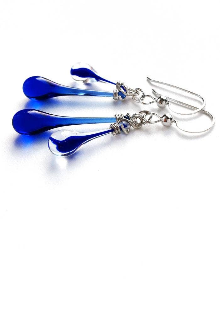 Sundrop Jewelry - Wholesale Dangle Earrings - Duet Colorful Glass Teardrop Earrings1