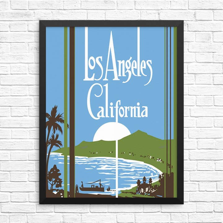 11'' x 14'' Los Angeles California Sunset Print for wholesale by Fridgedoor