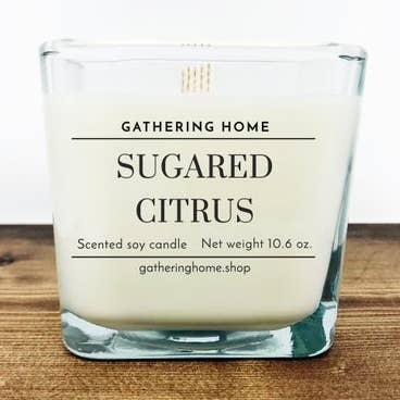 Sugared Citrus Candle for wholesale by Gathering Home Designs