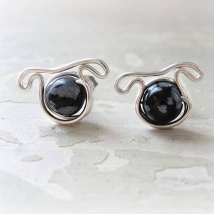 Spotted Dog Sterling Stud Earrings for wholesale by Contempo Jewelry