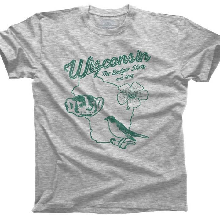 Boredwalk - Wholesale Screen Printed T-Shirt - Men's - Men's Vintage Wisconsin T-Shirt