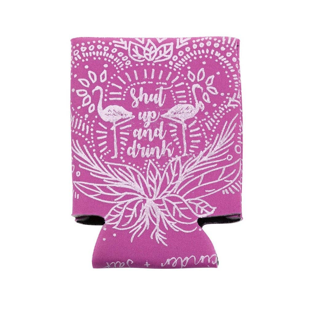 Cinder + Salt - Wholesale Drink Huggers & Koozies - Can Cooler - Shut Up & Drink1