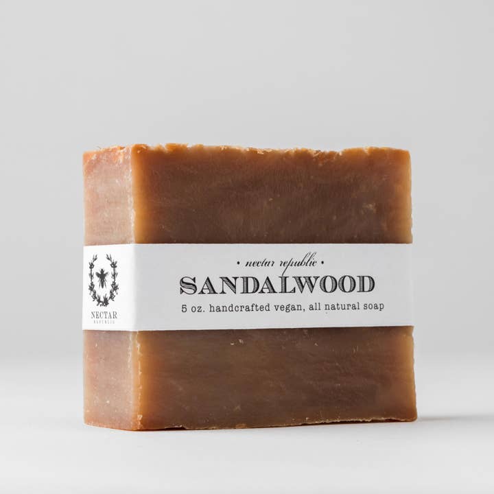 Sandeltræ: Bade Sæbe (håndlavet vegansk) for engroshandel hos Nectar Republic
