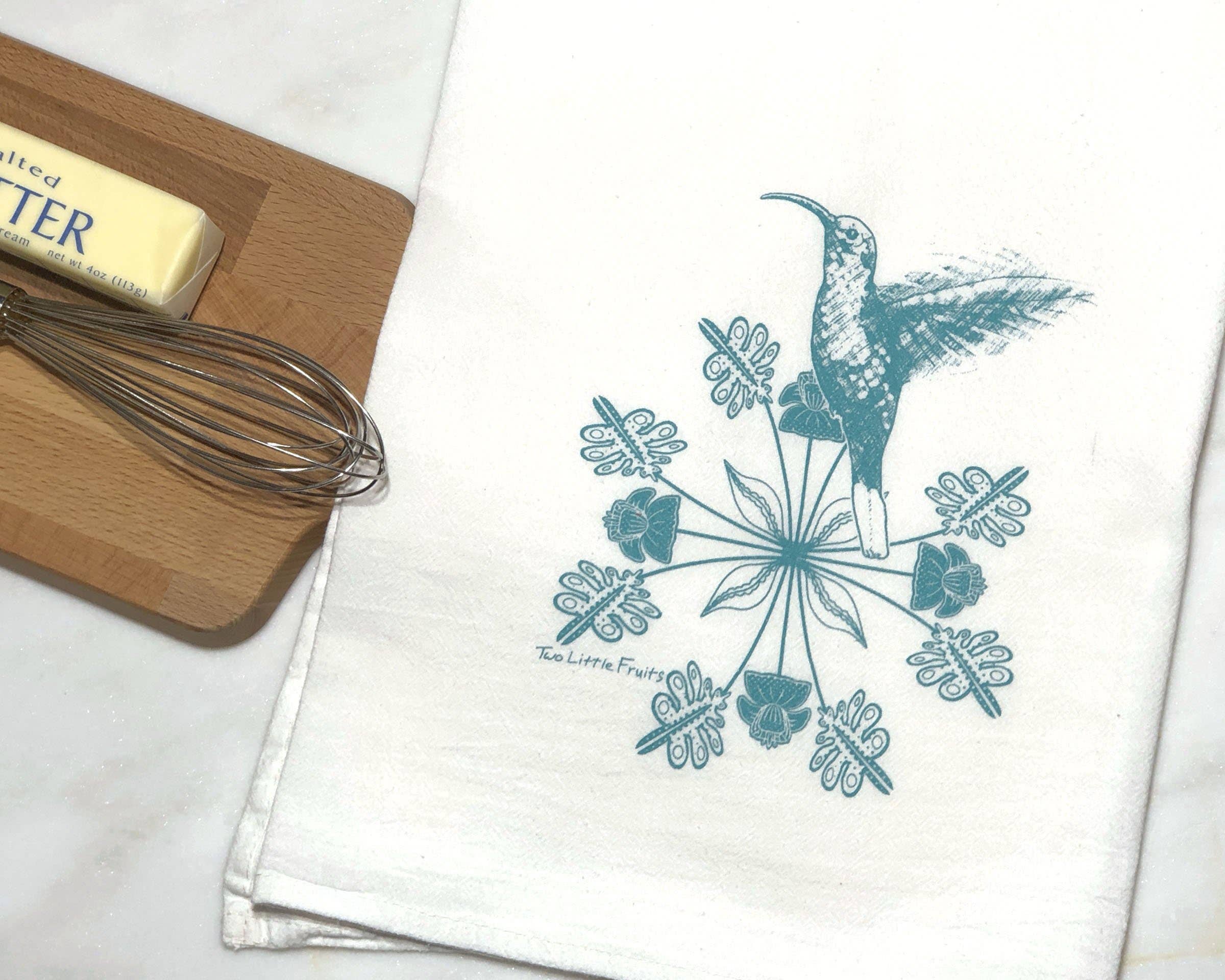 Two Little Fruits - Wholesale Tea Towel - Hummingbird Kitchen Towel – Floral Home & Tabletop3