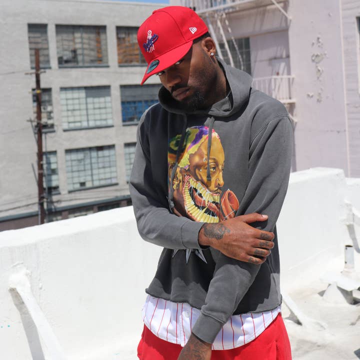 Rodzilla Black Vintage Wash Hoodie for wholesale by Merchathon