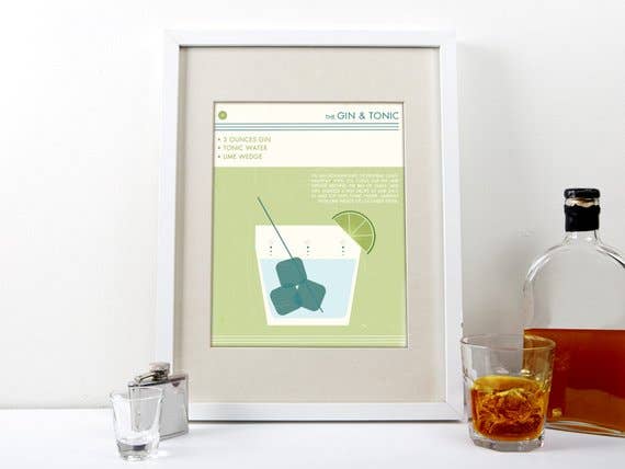 The National Anthem - Wholesale Art Print - 11” x 14” Gin and Tonic Cocktail Art Print1