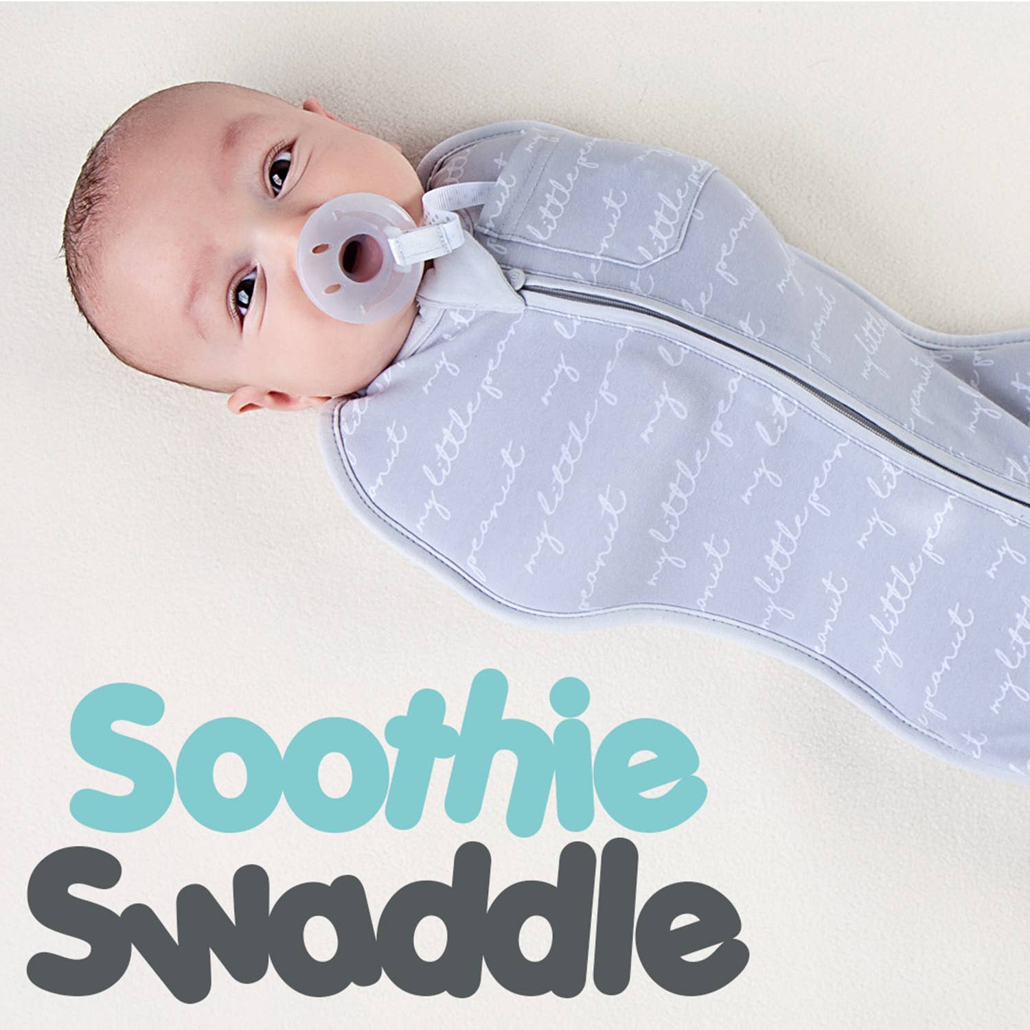 Grijs, mijn kleine pinda 0 - 3M Soothie Swaddle voor groothandel op Faire1