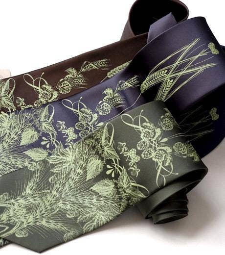 Cyberoptix Tie Lab - Wholesale Necktie - Men's - Beer Necktie. Hops & Wheat Print Tie11
