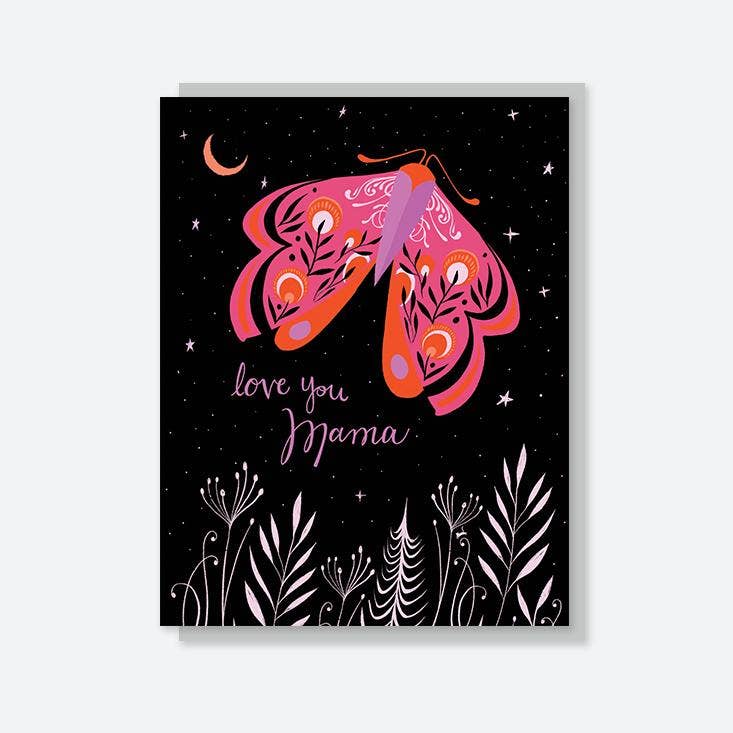 Craftedmoon - Wholesale Mother's Day Card - Love You Mama Moth Card0