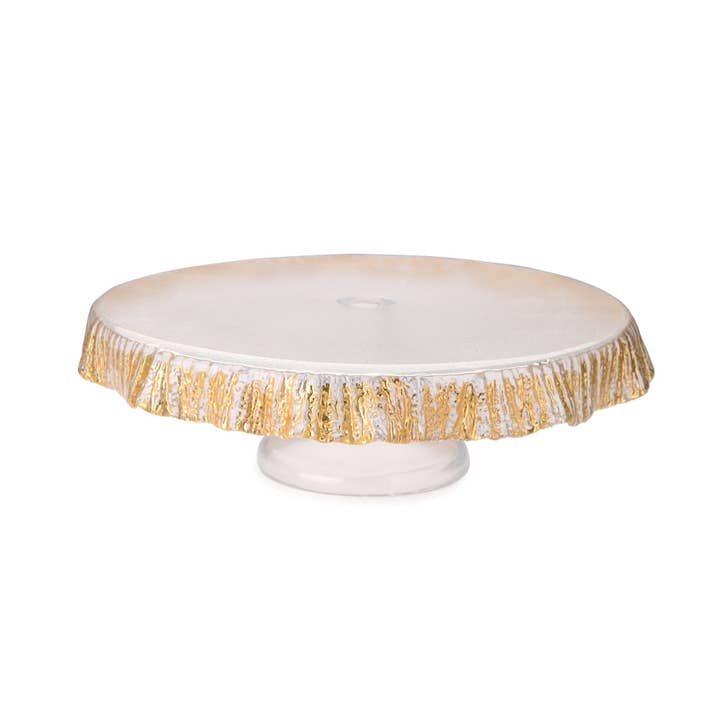CLASSIC TOUCH DECOR INC. - Wholesale Cake Stand - Gold Scallop Cake Stand