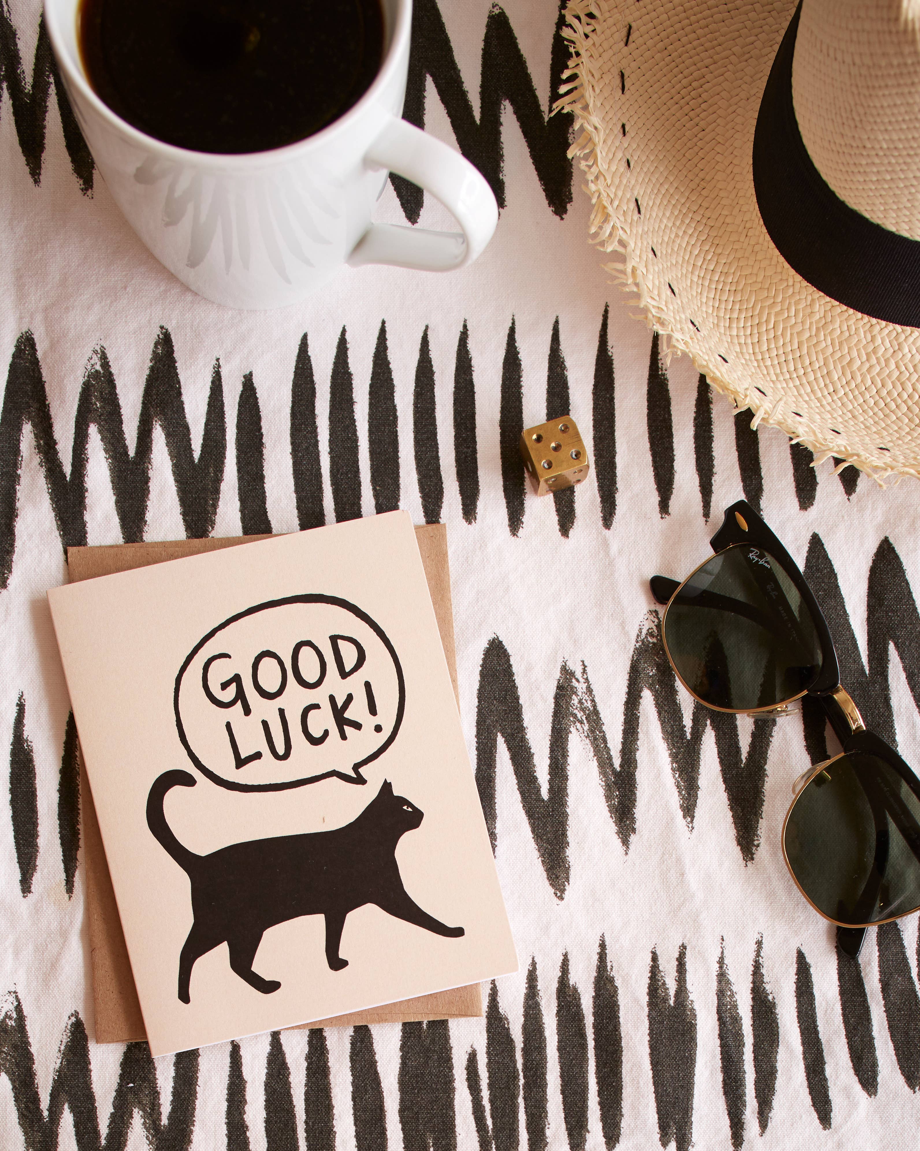 La Familia Green - Vente Carte de vœux classique - Carte de vœux chat noir1