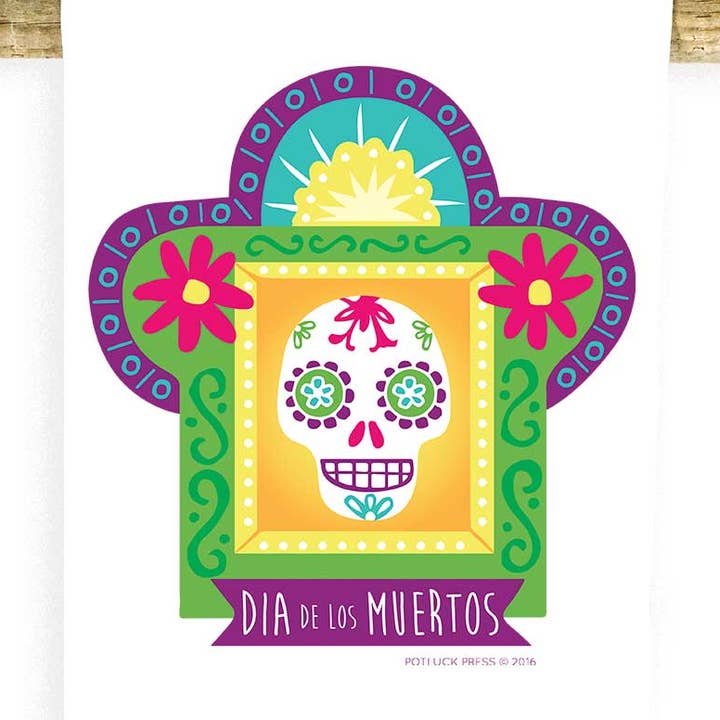 Dia De Los Muertos Altar Towel for wholesale by Potluck Press