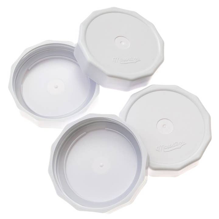 Masontops - Wholesale Food Storage Container - White Tough Top Plastic Mason Jar Lids1