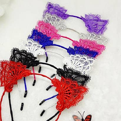 Lace Kitty Cat Ears for wholesale by Adorned by Aisha