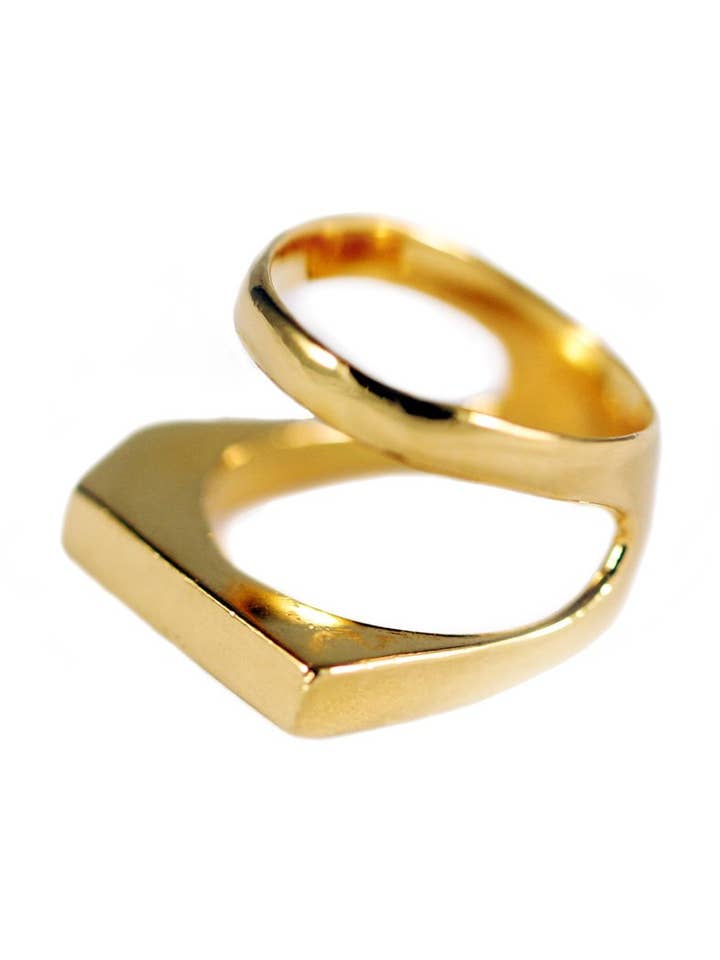 LINEAR KNUCKLE RING for wholesale by ALIBI NYC