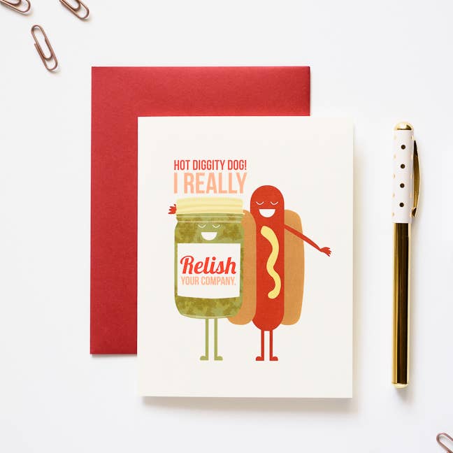 Relish Your Company Greeting Card for wholesale by ILOOTPAPERIE