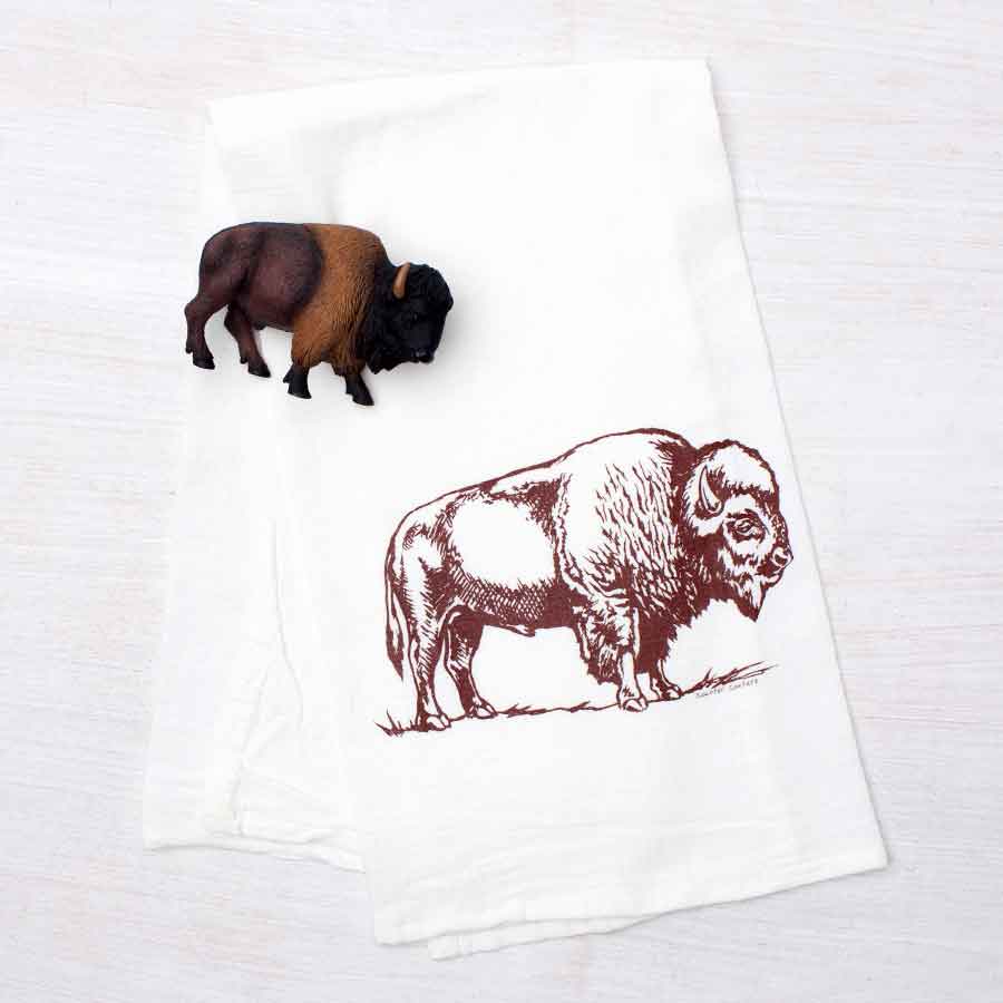 Counter Couture - Wholesale Tea Towel - Bison Tea Towel | Made in USA | Hanging Loop2